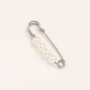 3.8CM silver needle white beads