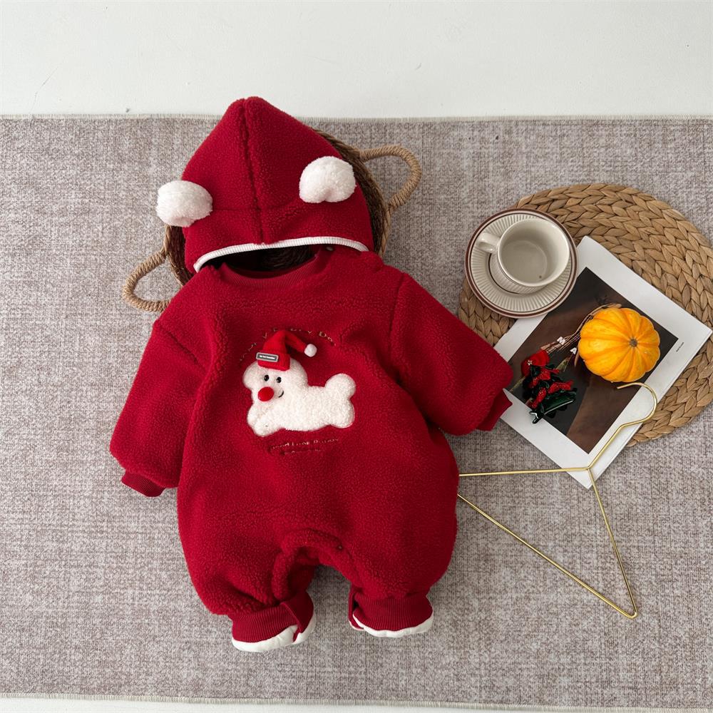 2024 nuevos productos de invierno ropa de bebé engrosamiento acolchado mono 0-2 años bebé lindo súper lindo abrigo de algodón