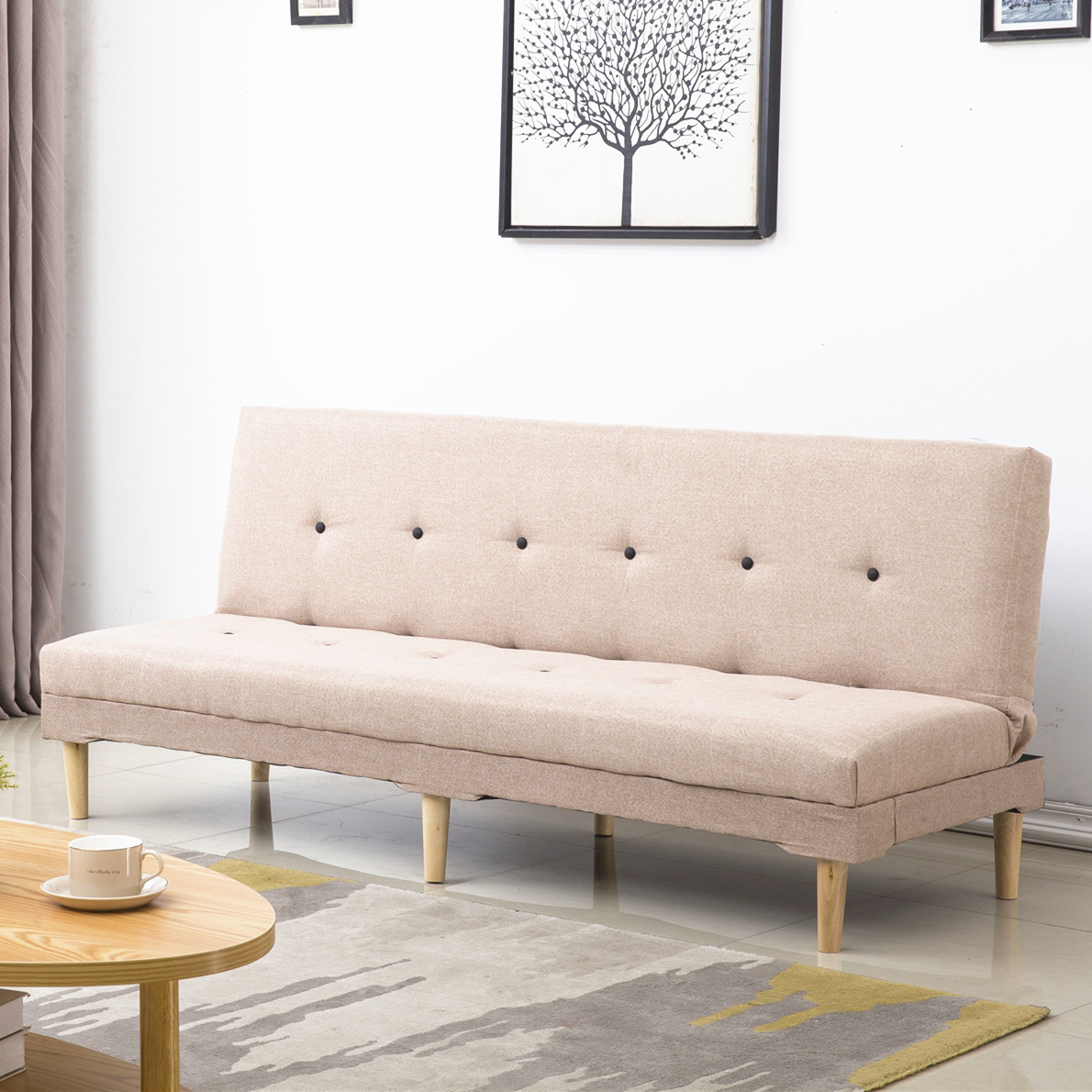 Fábrica directa sofá pequeño tipo simple cama plegable alquiler de alquiler económico esquina sala de estar dormitorio tienda al mediodía
