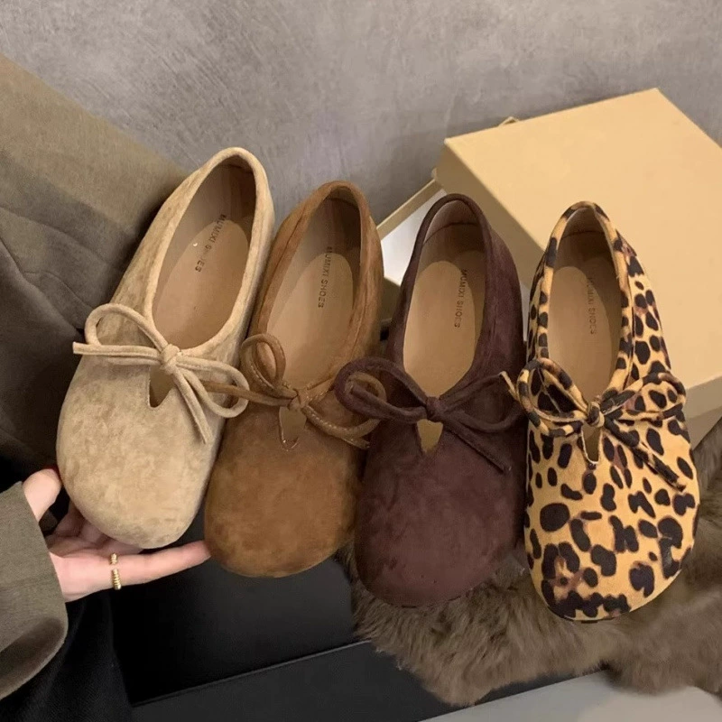 [Коллекция 1089 человек] Ретро плоская замша Мэри Джейн Одиночная обувь женская обувь весна и осень 2024 новый Lefu