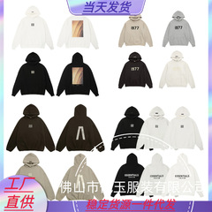 秋冬25SSFOG联名三条杠ESS百搭男女情侣宽松加绒连帽卫衣帽衫外套