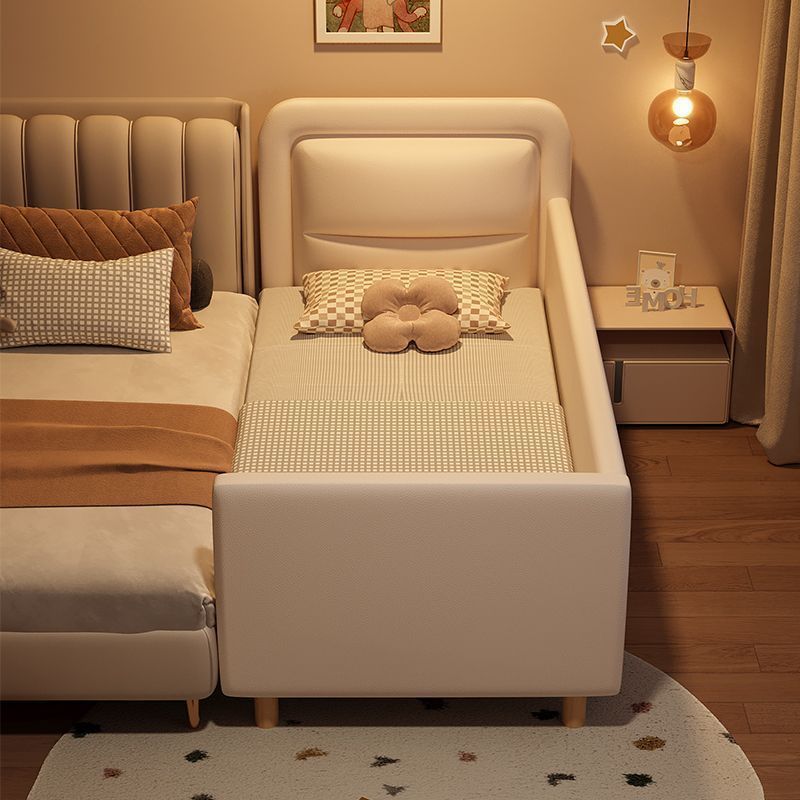Cama de madera maciza para niños Cama de bebé con banda ancha barrera Cama de dibujos animados Cama de niños Cama de niñas Habitación infantil