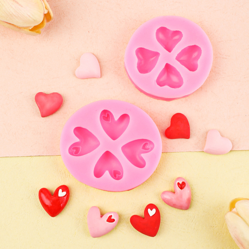 Nuevo amor epoxi espejo mate llavero molde fondant cake decoración teléfono móvil shell accesorios de decoración en stock