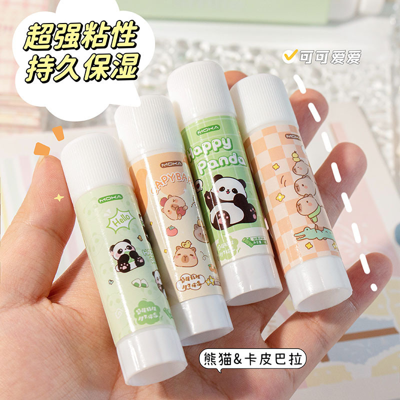 卡皮巴拉固体胶卡通可爱学生儿童美术胶棒大容量透明固体胶水素材