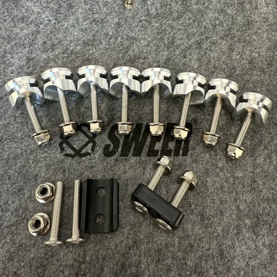 Box Accessories Kit | Motosiklet ləvazimatları və aksesuarları - round-rod-double-sided-silver-grooved-aluminum-alloy-buckle