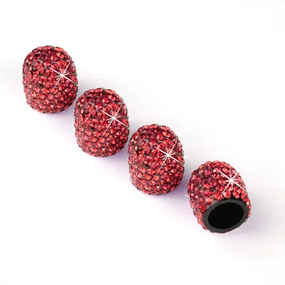 Valve Caps, Car-Mounted Ceramic Clay: valve - red-diamond-1-set-of-4