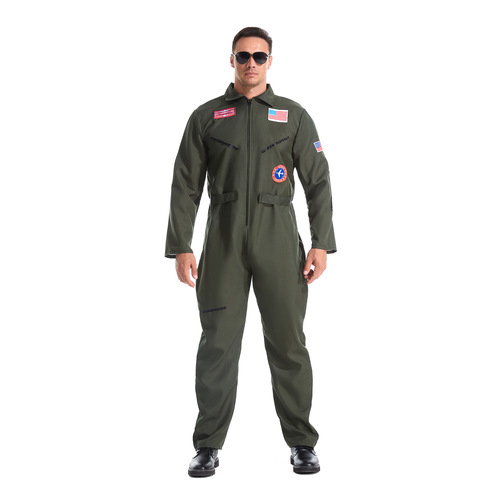 New Halloween Carnival Ambitious Pilot Uniform Party Sports Team Performance Stage Costume