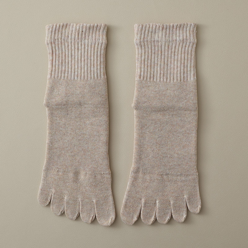 Calcetines de cinco dedos calcetines de media pantorrilla para mujer Calcetines de Punta desodorante nuevo engrosado Terry calcetines de Punta cálido algodón invierno absorbente de sudor