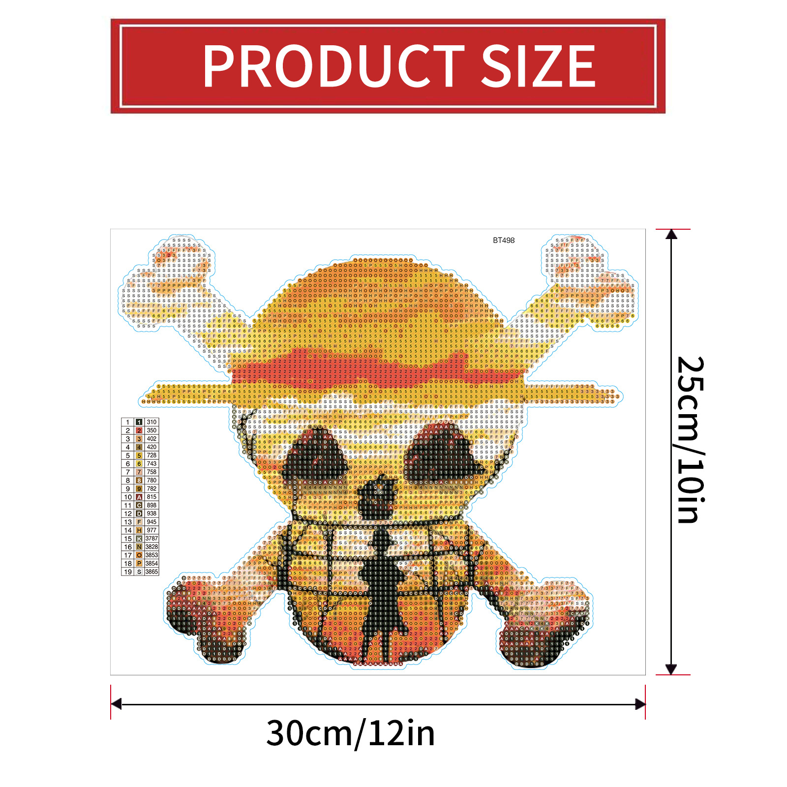 Animación Sombrero de paja One Piece Diamond Painting Pegatinas al azar Pintura de mampostería de bricolaje Pegatinas de pared Dibujos animados hechos a mano Diamante redondo para niños Venta caliente