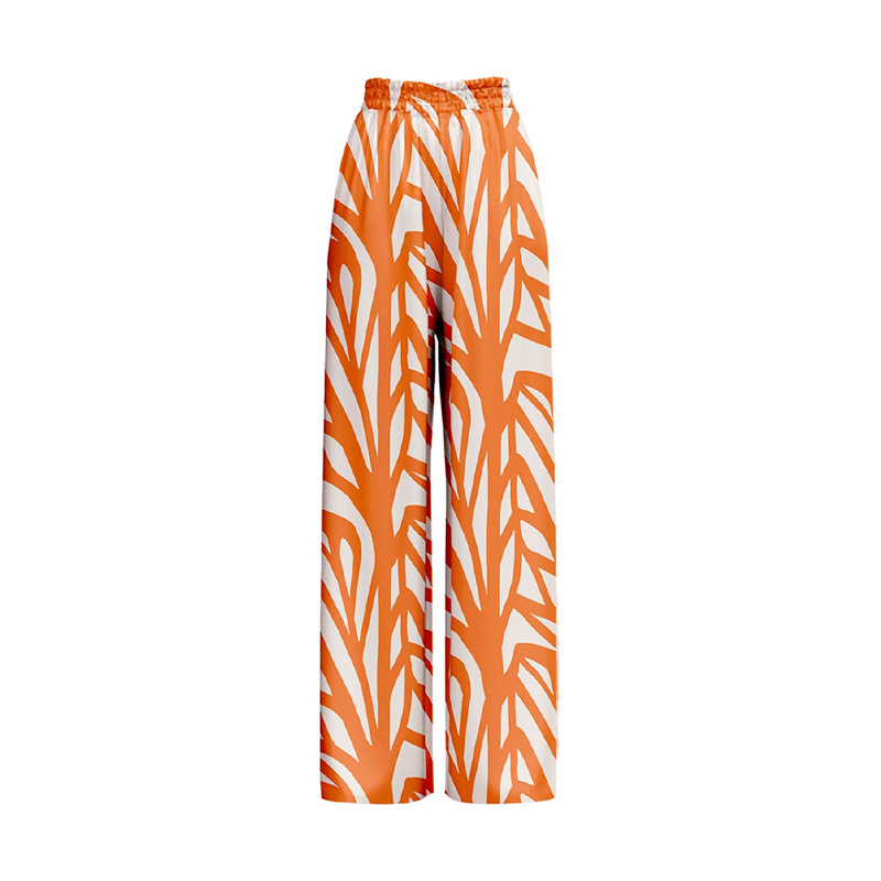 Pantalones de Playa Estampados para Mujer de Poliéster con Cintura Elástica para Natación