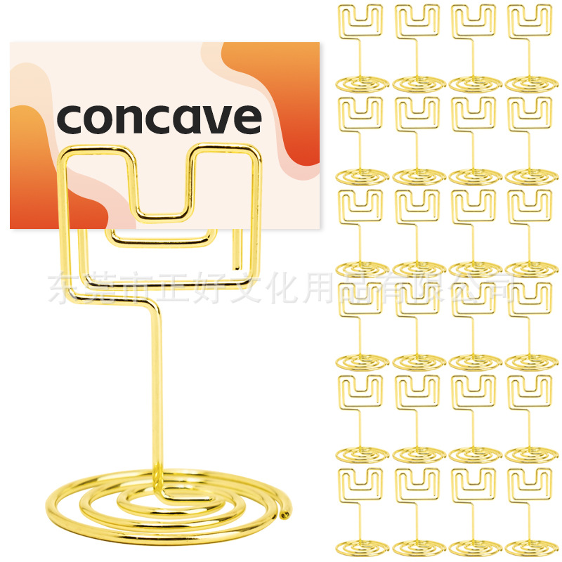 创意立式留言夹金属便签夹派对聚会生日装饰摆件夹婚礼照片夹批发