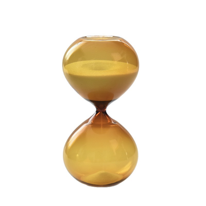 Nórdico hogar de vidrio de colores relojes de arena temporizador creativo regalos adornos relojes de arena ámbar fábrica al por mayor