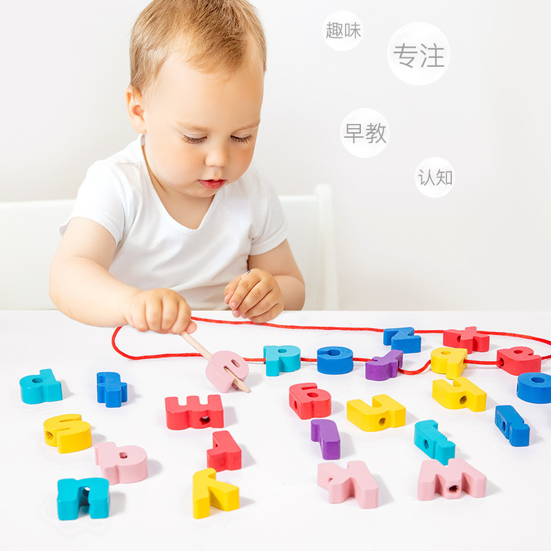 Weiweihu Entrenamiento de agarre para niños Coordinación mano-ojo Cognitivo Números y letras Coincidencia de cuentas Rompecabezas todo en uno