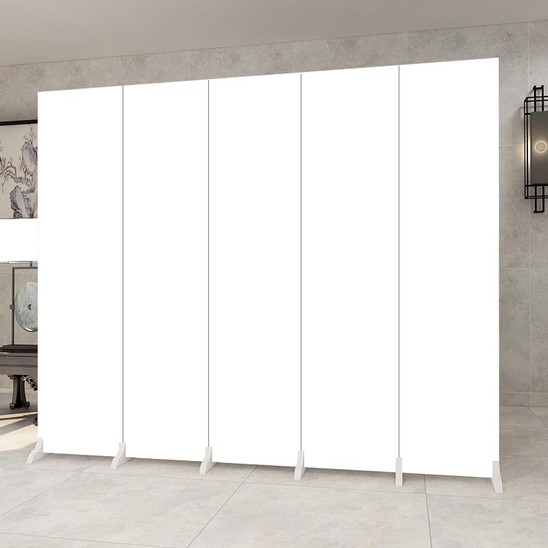 Pure White Screen Partition Folding Mobile Office Simple Blocking Live Broadcast Room Living Room Training School Folding Screen