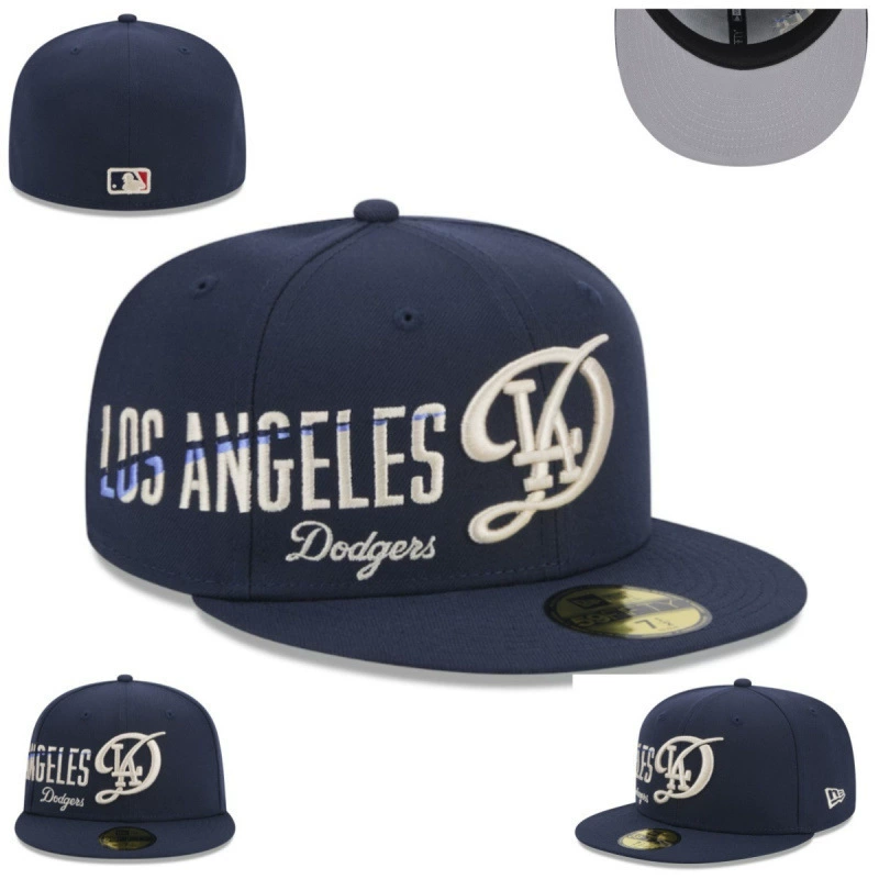 Шапка со сдержкой эмблемой LA Los Angeles Dodgers, закрытая кепка, бейсболка с солнцезащитной защитой, готовая к продаже, оптом