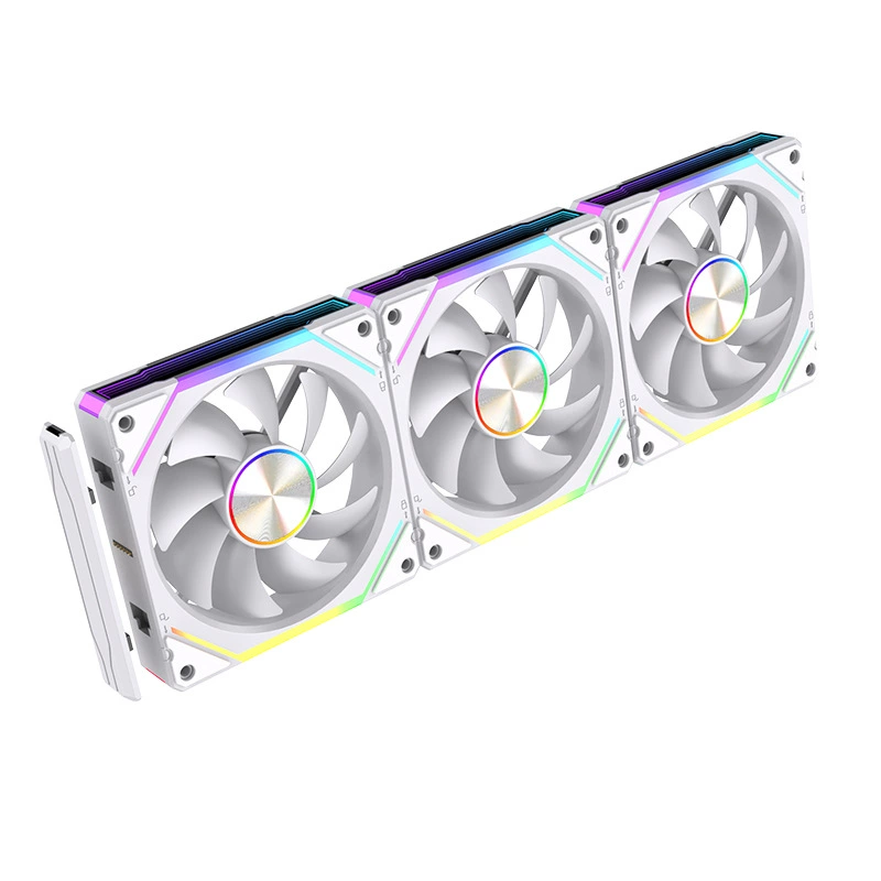 120 mm Prism wireless ARGB air fan (Prism), 5V 3‑pin controller, stackable magnetic design