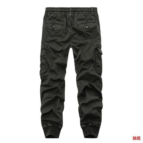 Commonly available, large size men's trousers, fashionable overalls, European and American men with small feet 8017
