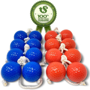 8 piece set for outdoor trapezoidal ball throwing and golf game set