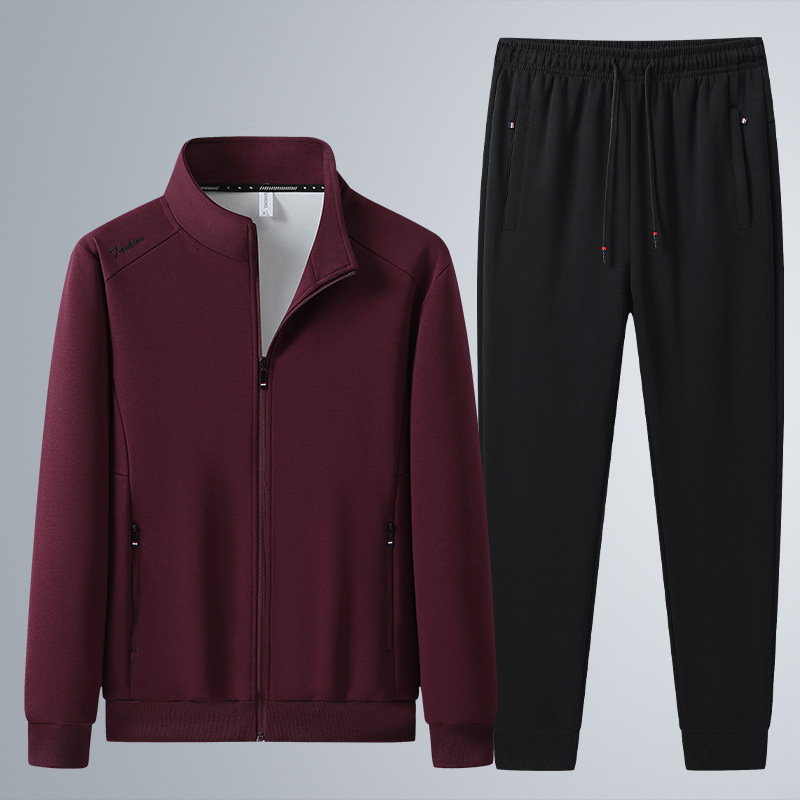 Transfronterizo de tamaño king para hombres de otoño trajes deportivos de tendencia masculinos sueltos y pantalones casuales de dos piezas