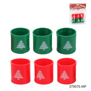 Christmas Rainbow Ring (Printed) (Pack of 6) Spring Magic Ring Gift Toy (for Export Only)