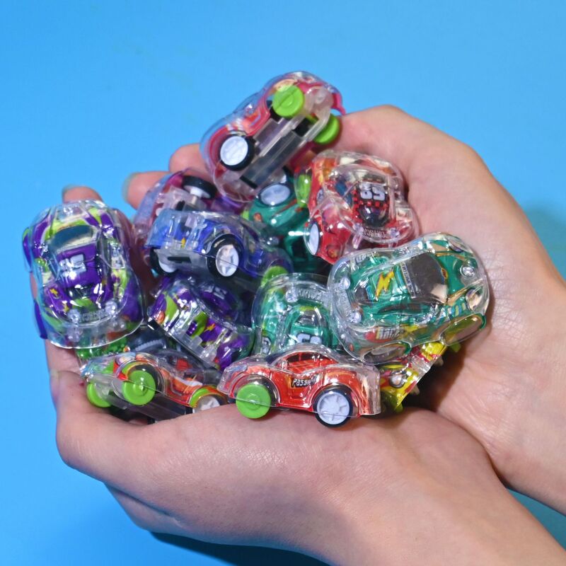Double-Layer Color Shell Transparent Pull-Back Car Inertia Mini Racing Wholesale Toy Floor Push Gift Boy Model