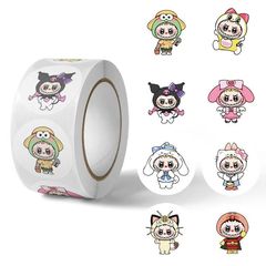 500/Labubu布シールかわいいアニメ二次元バブルマット手帳装飾ステッカー