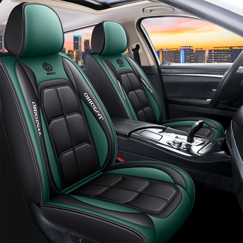Full set leather car seat covers for driver and passenger, universal for all seasons