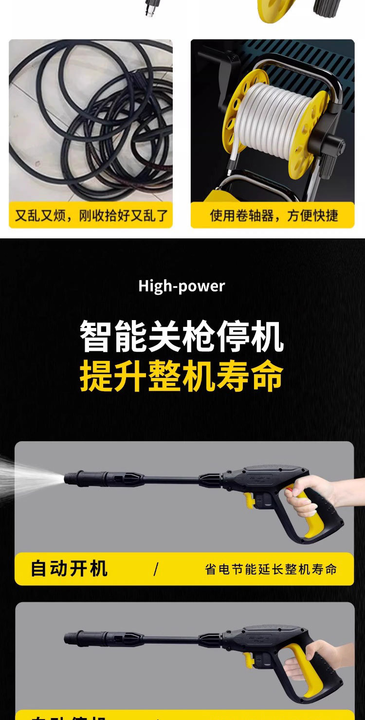 26 Models of Genuine Black Cat High-Pressure Cleaning Machines, Pure Copper 220V Car Washers, Household High-Power Pumps, Floor Washing, Car Washing Water Guns