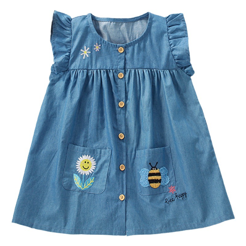 Malwee niños vestido de verano nuevo europeo y americano medio y pequeño estilo occidental niña princesa vestido image 1