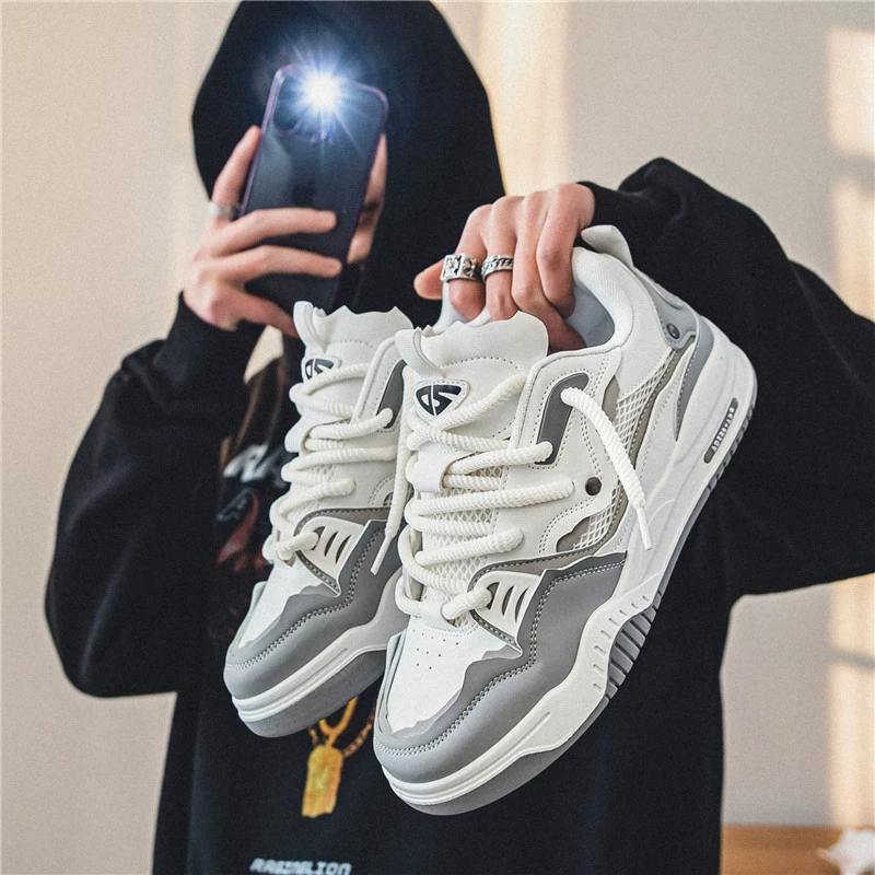 Мужская обувь 2023 весна и осень новый гонконгский стиль ретро-развлекательный спорт летом
