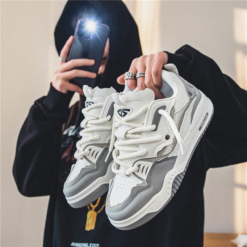 Men's Shoes 2023 Spring and Autumn New Arrival Hong Kong Style Retro Casual Sports Summer High-rise Non-slip Design Bread Fashionable Sneakers Men's Shoes 2023 Spring and Autumn New Arrival Hong Kong Style Retro Casual Sports Summer High-rise Non-slip Design Bread Fashionable Sneakers