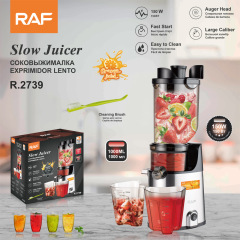 RAF 欧规榨汁机汁渣分离家用水果蔬菜大型口径免切过滤慢榨汁机