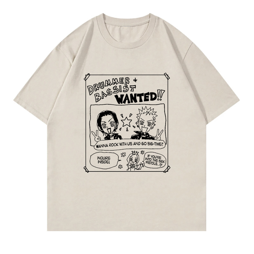 Camiseta de piedra negra de anime Nana ropa de hombre divertido Harajuku top camiseta de algodón casual de alta calidad neutral