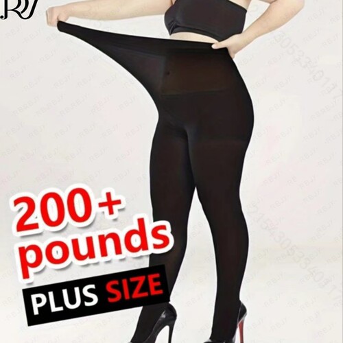 120D pantyhose large size plus fat spring and autumn stockings plus velvet thick autumn and winter velvet pantyhose black bottoming socks