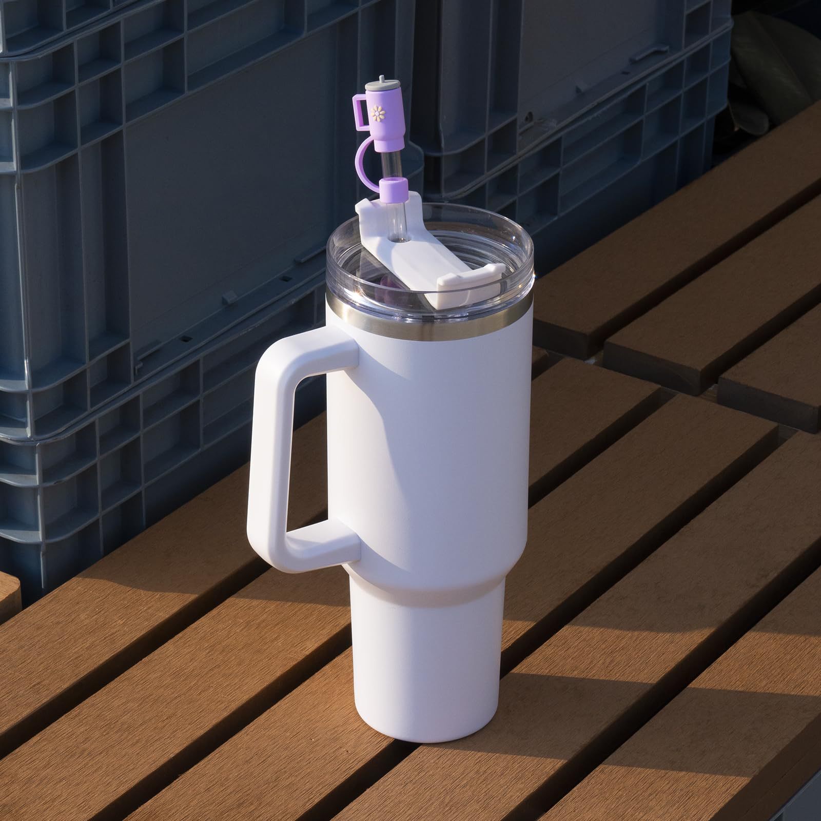 Venta caliente transfronteriza 10mm tapa de paja taza de coche paja polvo tapón polvo tapa perla leche té paja cubierta de polvo