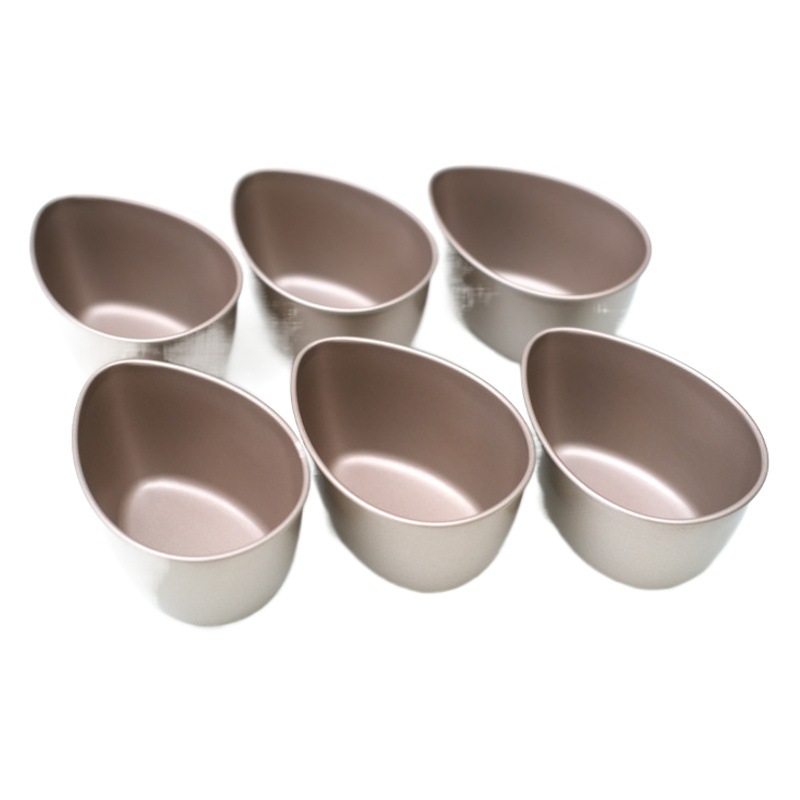 Thickened Carbon Steel Non-stick Easy Cleaning Steamed Egg Bowl Household Kitchen Water Steamed Egg Baking Cake Pudding Cup Tools
