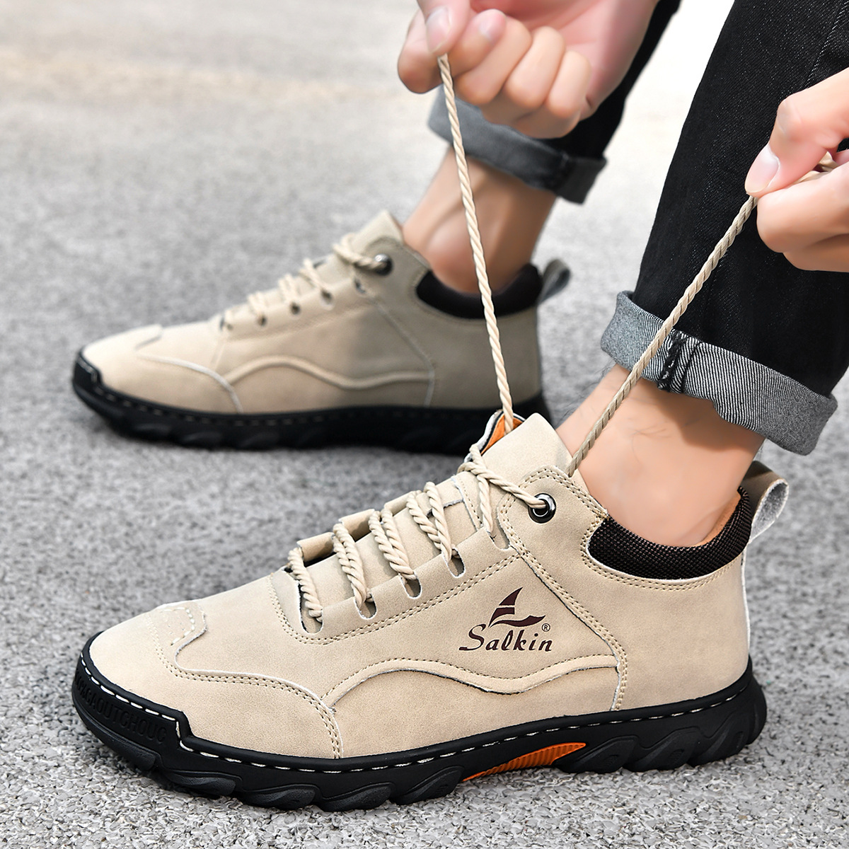 Men's Plus Size Pu Leather Casual Ankle Boots With Lace-up Design_voghion.com