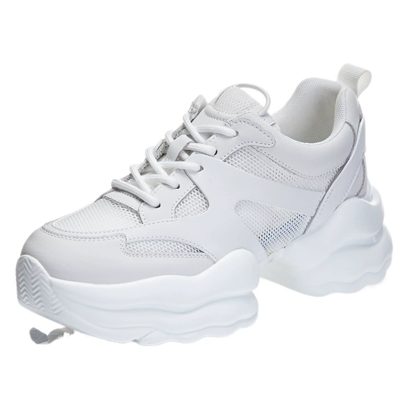 Кроссовки Zhao Lusi в стиле «кошачьего глаза», из натуральной кожи, на толстой подошве, дышащие, однотонные, коллекция 2025 года.