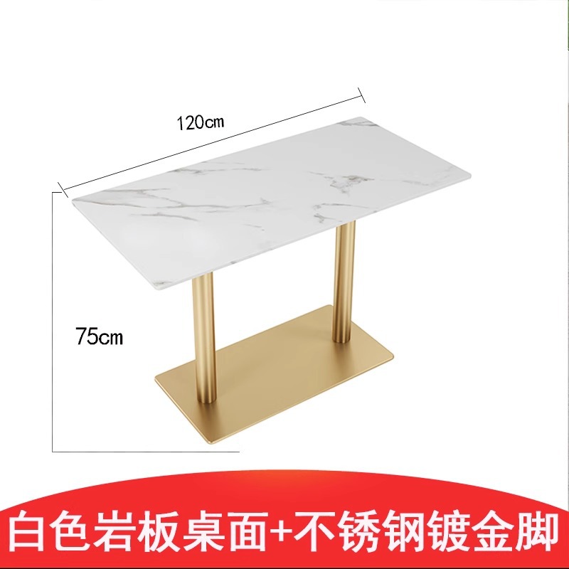 Mesa y silla de té de leche simple Oficina de ventas Recepción Hotel Marble Negociación Mesa redonda Comida rápida Café Mesa de mesa de mesa de roca