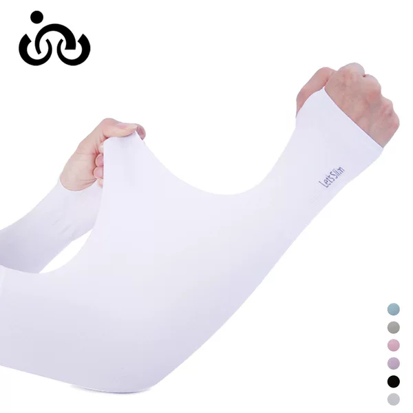 Ice Sleeves, Ice Silk Sleeves, Sun Protection Sleeves for Women, Summer New Style, Cool Sleeves, Men's Anti-Uv Fingerless Cycling Arm Sleeves Wholesale