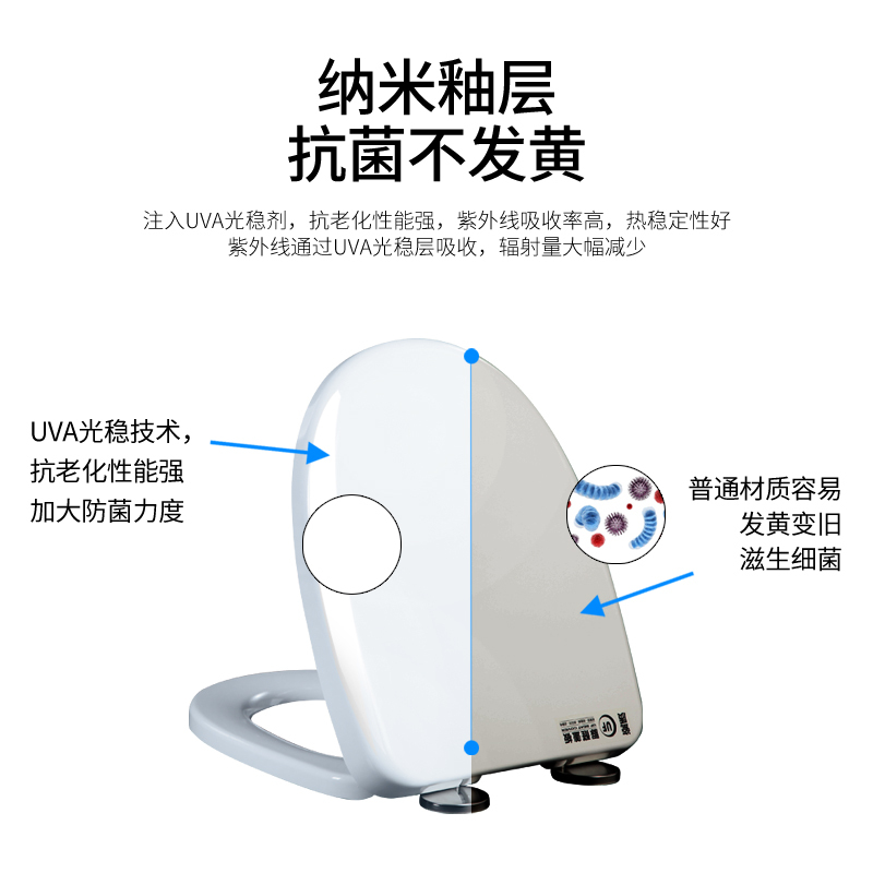 脲醛树脂马桶盖加厚家用通用坐便盖老式缓降厕所板马桶圈盖子配件|undefined