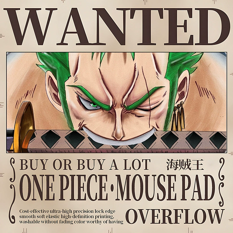Коврик для мыши увеличенный One Piece Luffy коврик для мыши Solong женский аниме двухмерный утолщённый с застёжкой край столовый подкладка