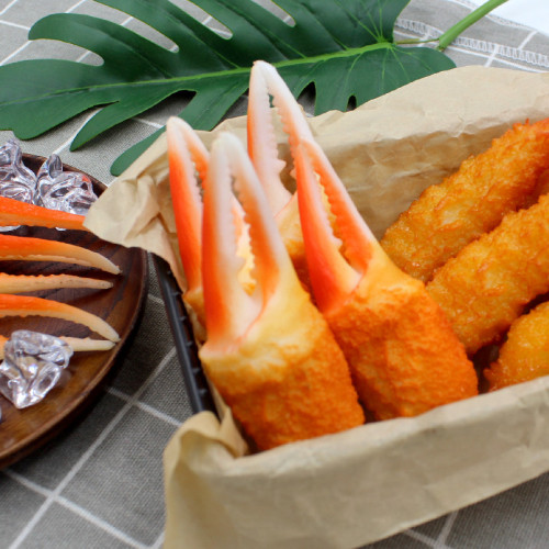 Simulated food Japanese tempura fried shrimp crab legs fried crab claws model decoration shooting props play house toys