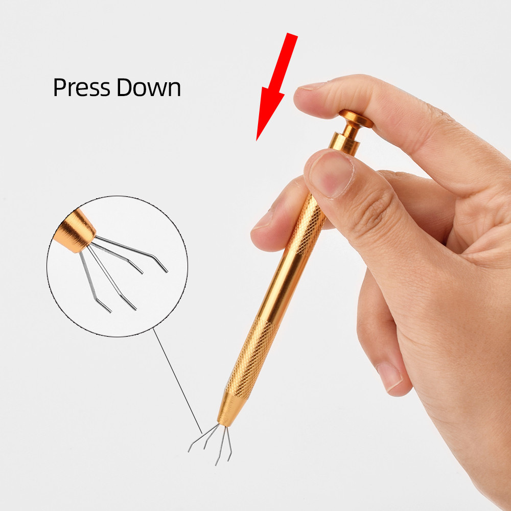Piercing tool Makeup Tools Types Gold Stainless Steel 4-jaw Punching Convenient Puncture Tool