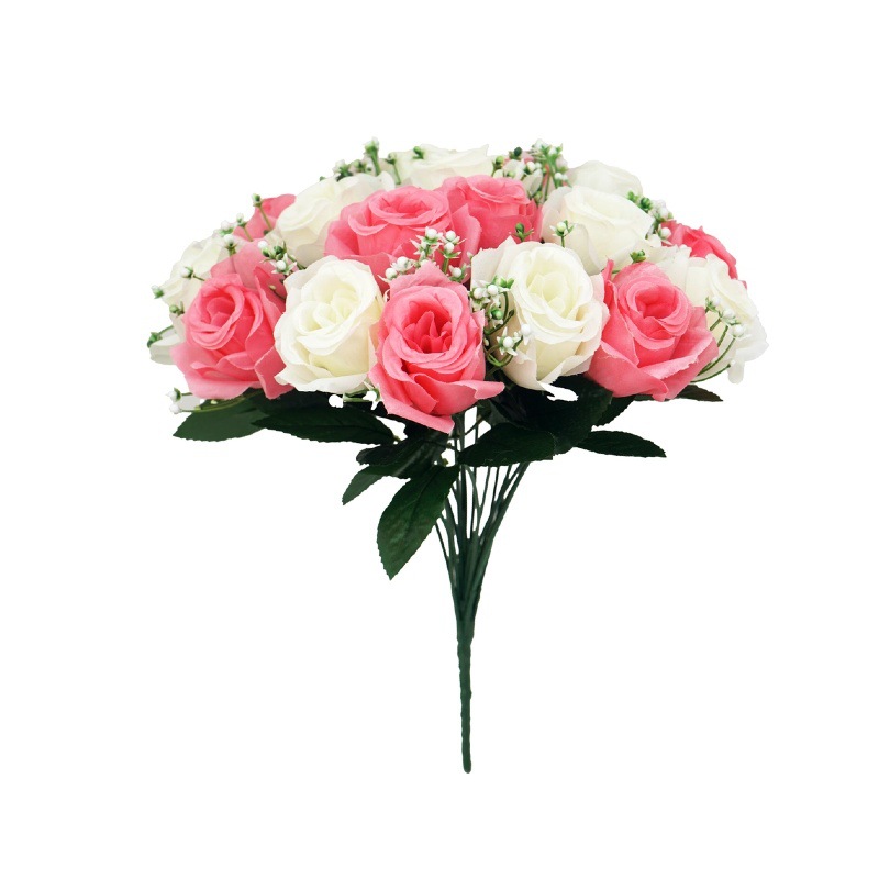18 flores coreanas imitación rosa flores flores decorativas para el hogar ornamentos festivos props de boda flores falsas flores