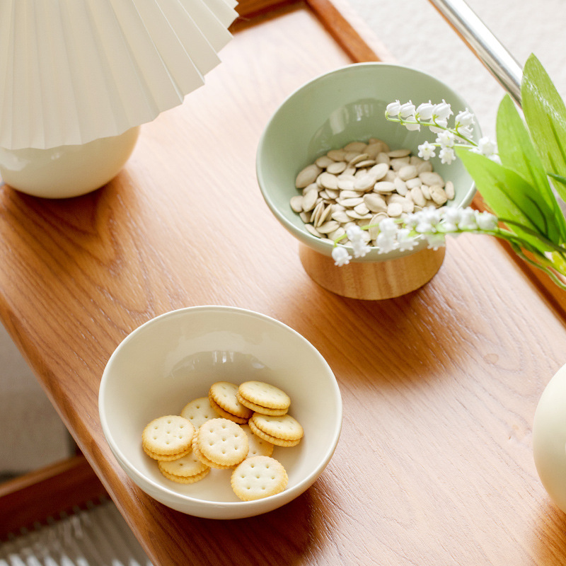 Corea del Sur ins aperitivos de cerámica fruta seca postre plato pequeño tazón ensalada sala de estar mesa de café entrada Almacenamiento de joyas