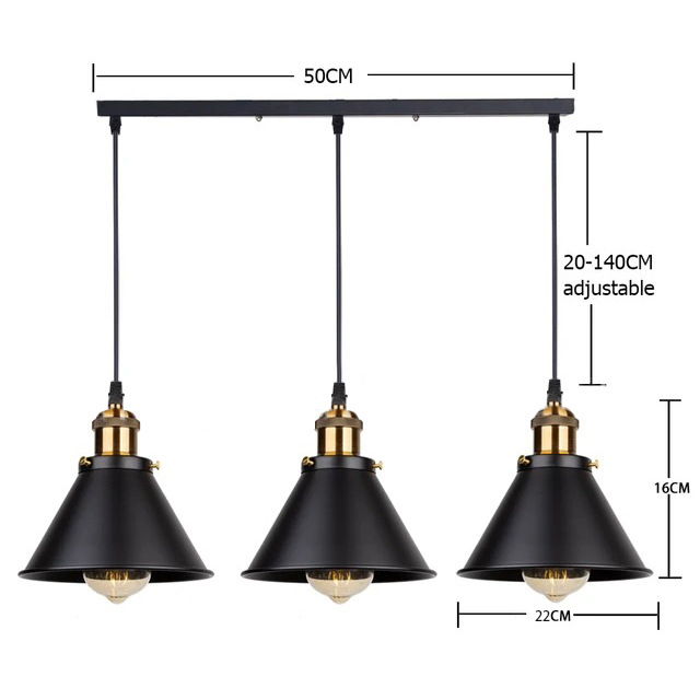 Araña retro estadounidense transfronteriza, pequeña falda negra, araña de hierro forjado, cafetería creativa, barra, restaurante, araña