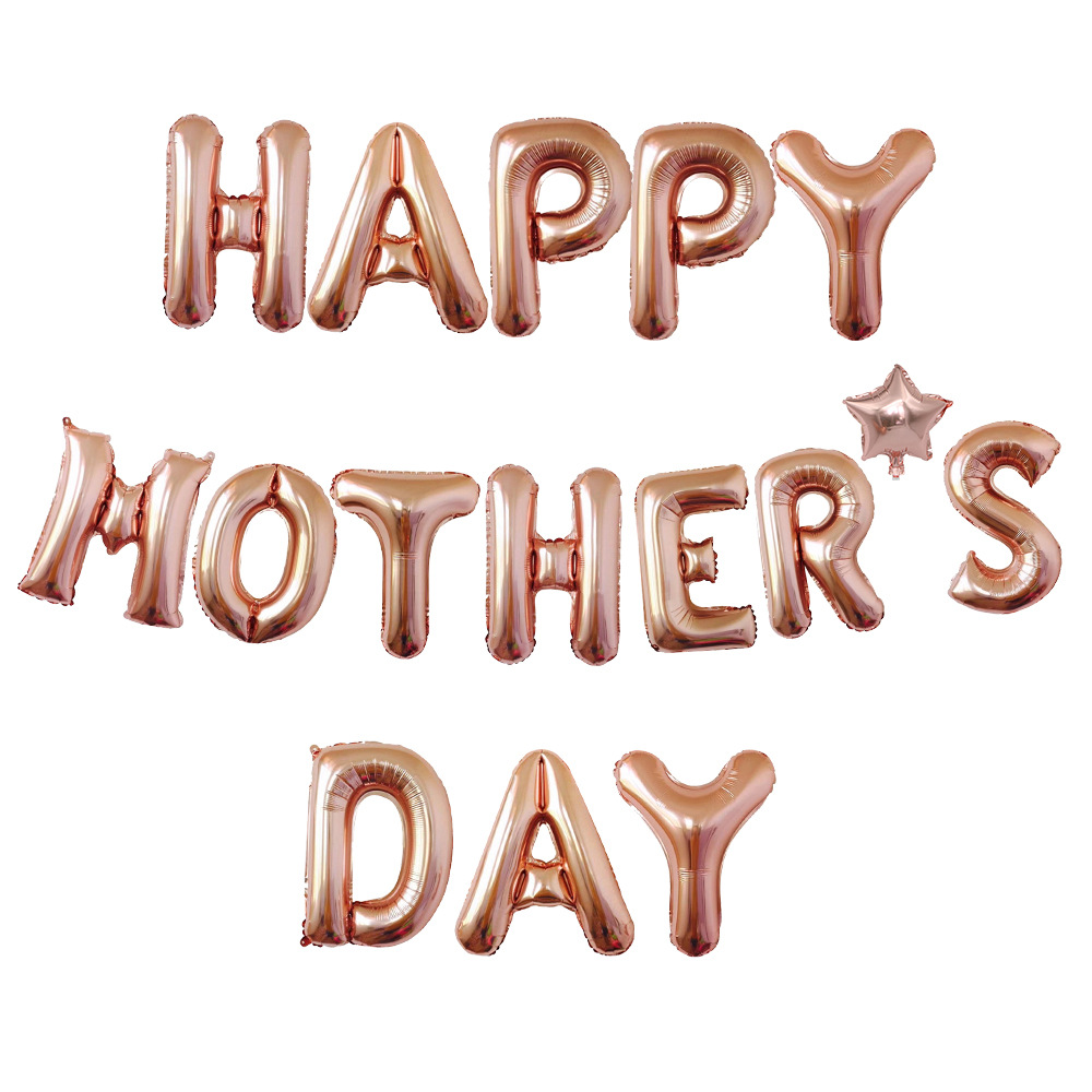 Mother's Day Simple Style Classic Style Letter Aluminum Film Holiday Daily Balloons display picture 2