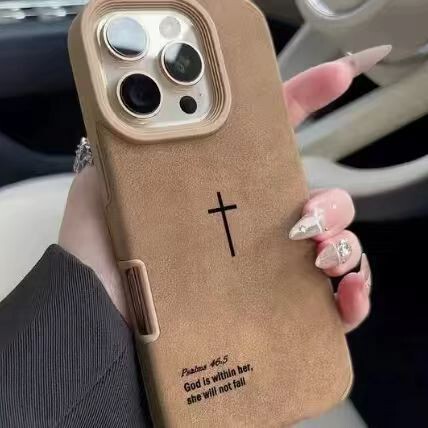 Casual Cross Suitable for Apple 16Promax Mobile Phone Case Iphone15 Suede 14 Soft Shell 13 High Appearance 12