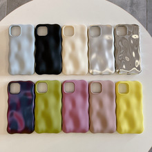 纯色磨砂陨石纹适用iPhone15苹果14promax手机壳创意13高级感11软